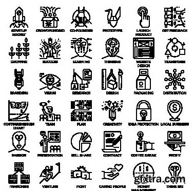 Vectors - Black Business Icons 20