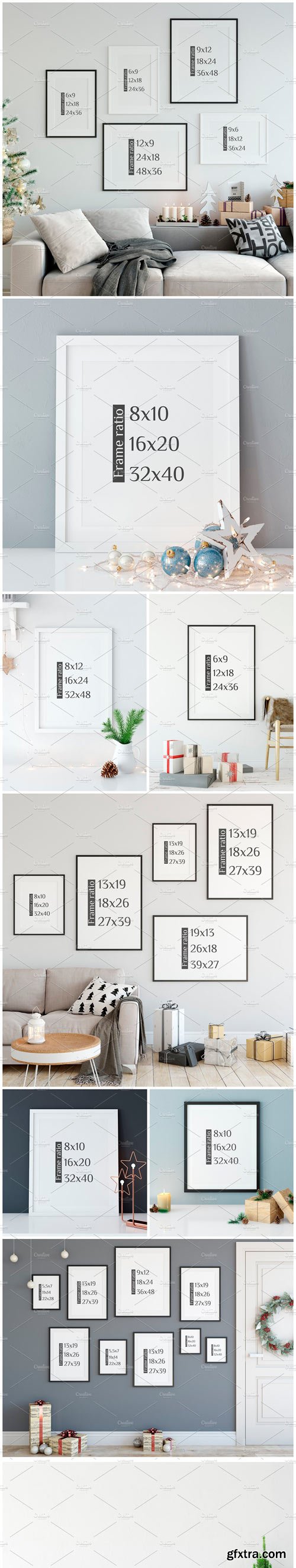 CM - Christmas Frame Mockup Bundle 1923302