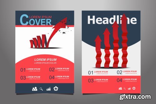 Vectors - Red Business Flyers 23