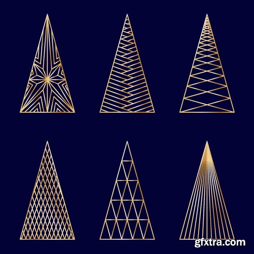 Vectors - Creative Christmas Trees Set 6