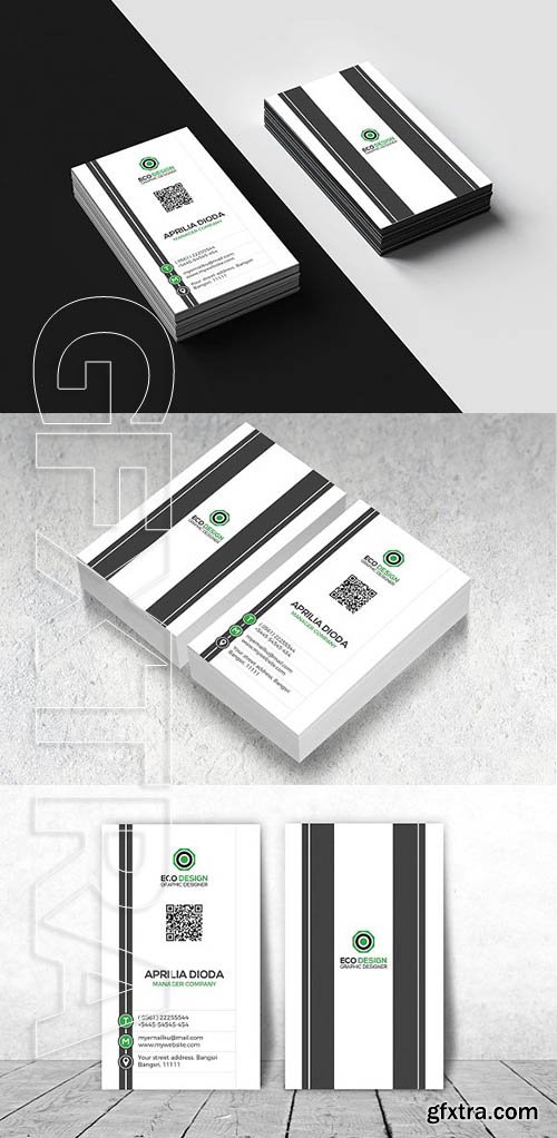 CreativeMarket - Creative Vertical Business Card 1962140