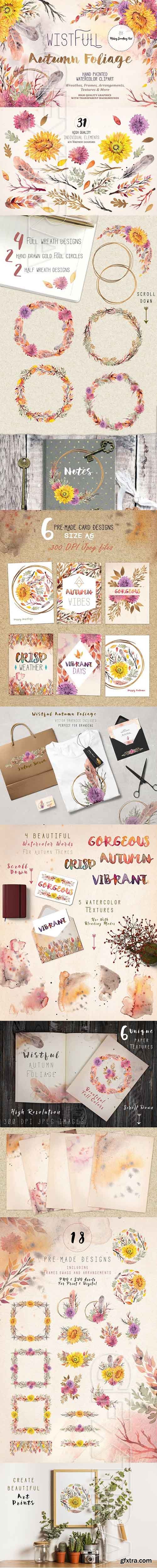 CreativeMarket - Floral Clipart Set - Wistful Autumn 1969350