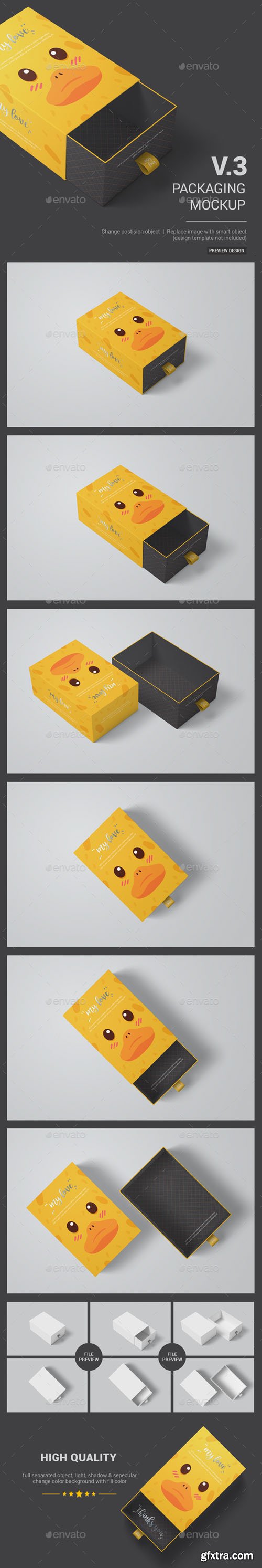 GR - Sliding Box Packaging / Package Mockup 03 20832613