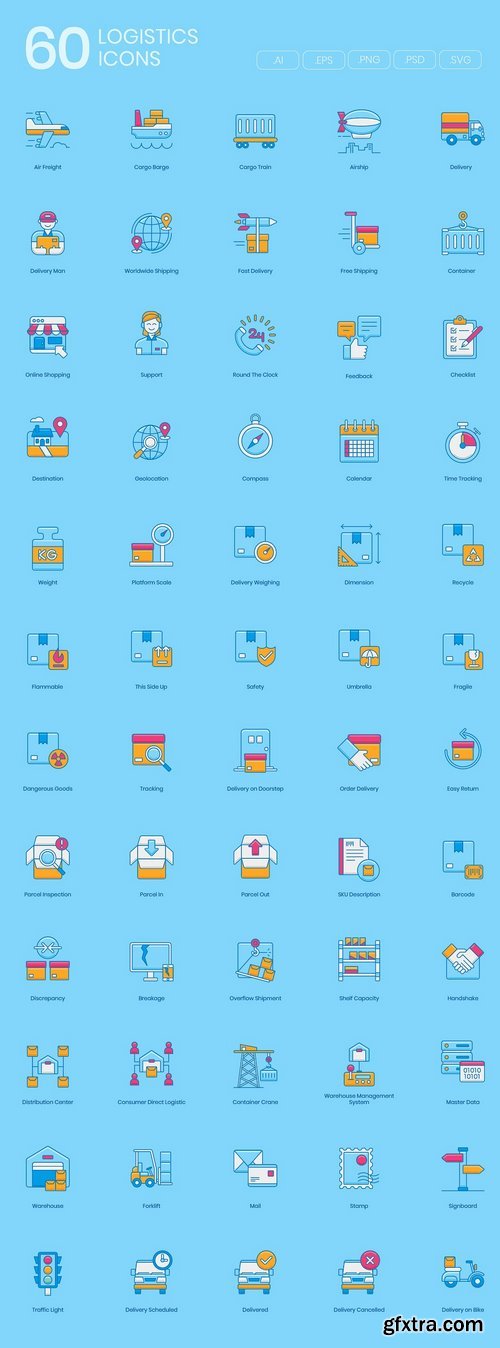 CM - 60 Logistics and Delivery Icons 1978945