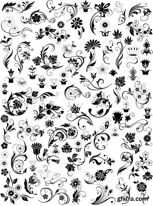 Vectors - Floral Ornaments Set 23