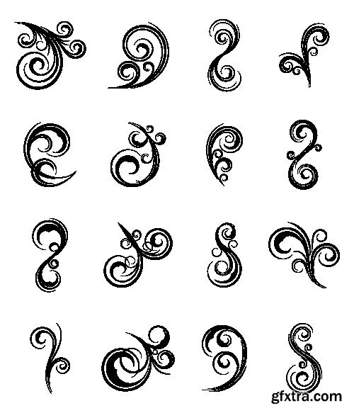 Vectors - Floral Ornaments Set 23