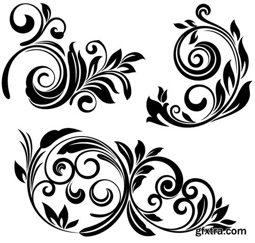 Vectors - Floral Ornaments Set 23