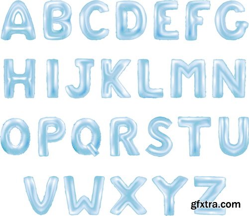 Vectors - Blue Creative Alphabets 3