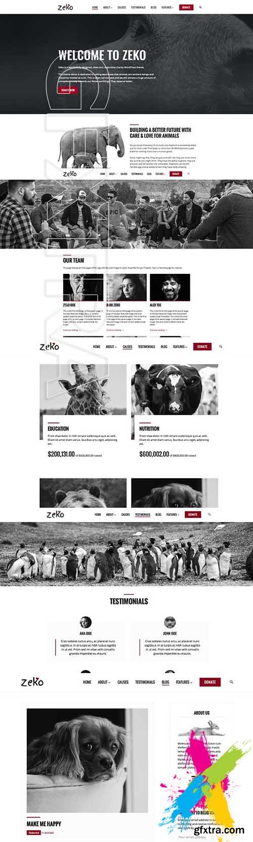 CreativeMarket - Zeko - Non-Profit WordPress Theme 1963306