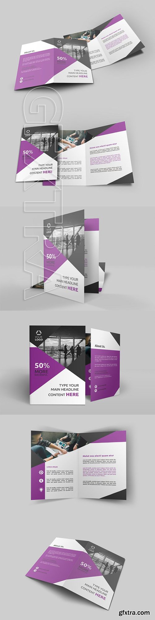 CreativeMarket - Business Bi-Fold Brochure 1969331