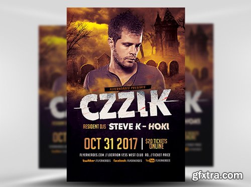 Halloween Night DJ Flyer Template