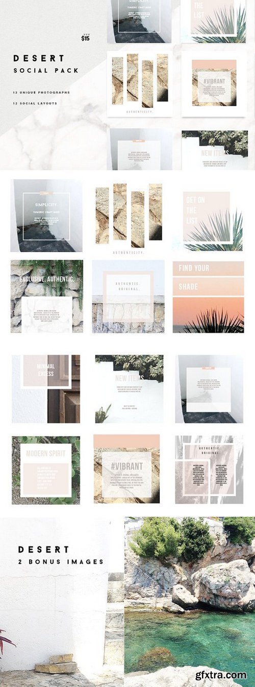 CM - Desert Instagram Pack 12 Layout SALE 1794316