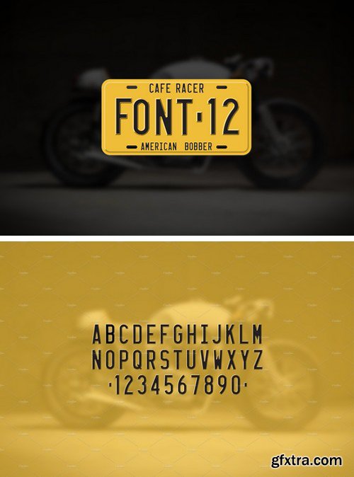 CM - 3D Cafe Racer Font License Plate 1925964