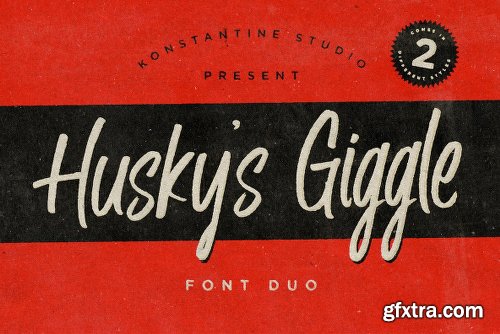 Husky Giggle Font Family - 2 Fonts