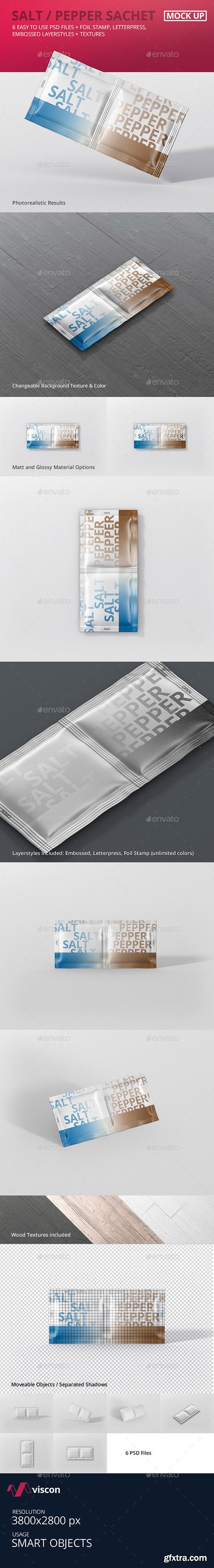 Graphicriver Salt / Pepper Sachet Mockup 20633968