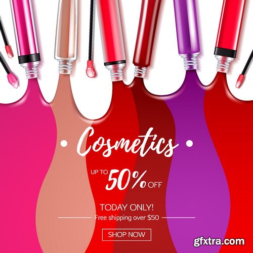 Vectors - Backgrounds with Cosmetics 11