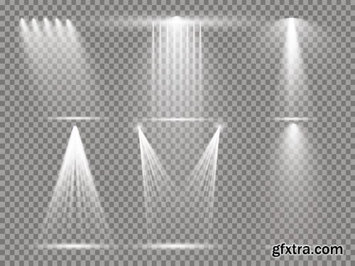 Vectors - Realistic Spotlights Set 2