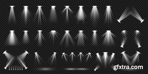 Vectors - Realistic Spotlights Set 2