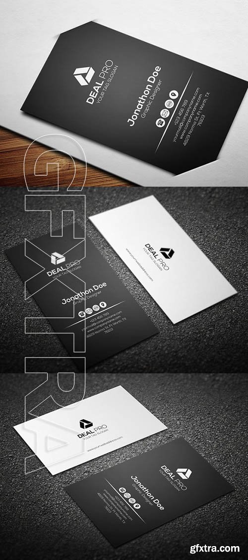 CreativeMarket - Vertical Elegant Business Card 1967504