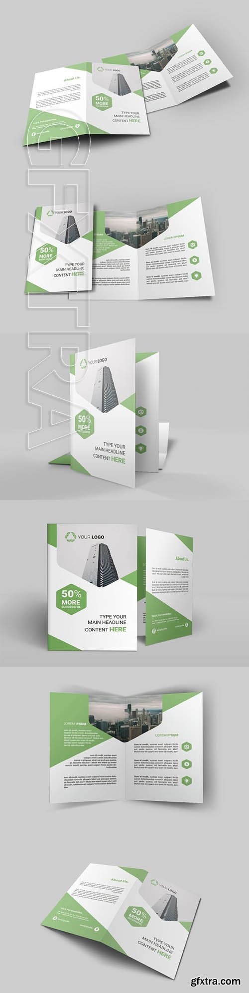 CreativeMarket - Business Bi-Fold Brochure 1969327