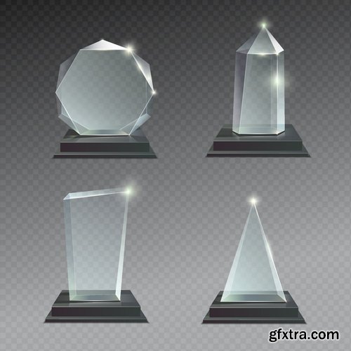 Vectors - Realistic Glass Awards 8