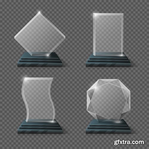 Vectors - Realistic Glass Awards 8