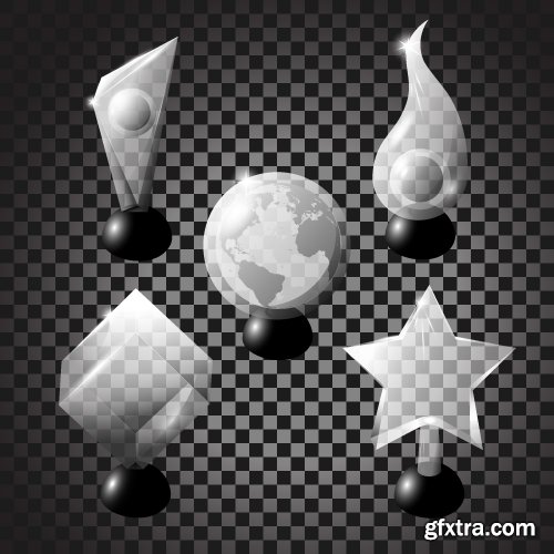 Vectors - Realistic Glass Awards 8