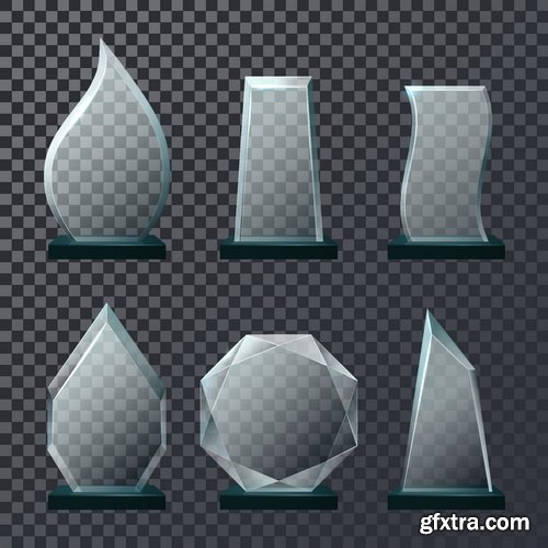 Vectors - Realistic Glass Awards 8