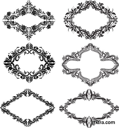 Vectors - Ornamental Floral Frames 44