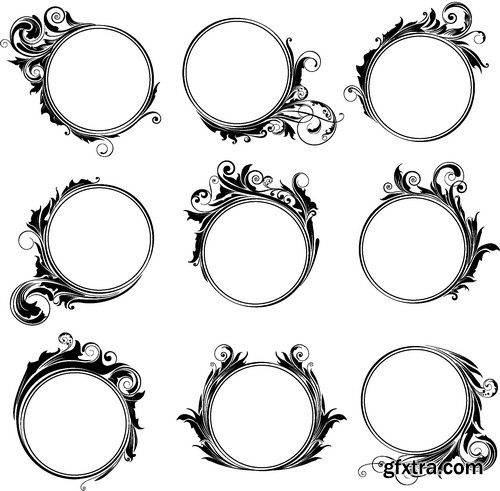 Vectors - Ornamental Floral Frames 44