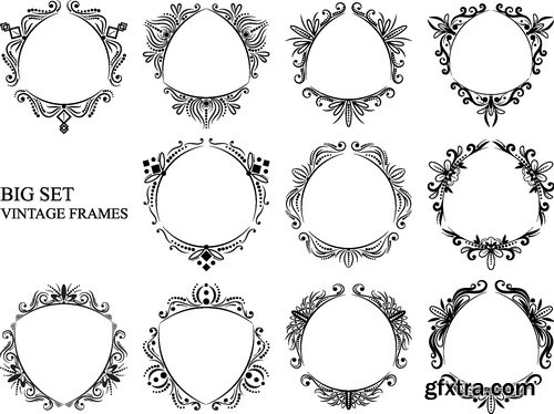 Vectors - Ornamental Floral Frames 44