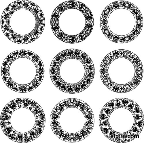 Vectors - Ornamental Floral Frames 44