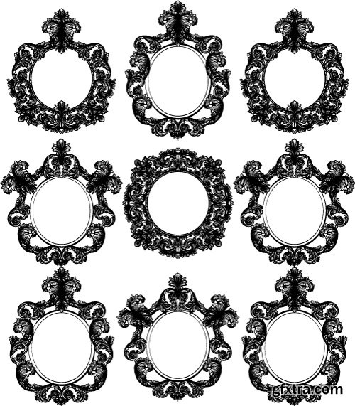 Vectors - Ornamental Floral Frames 44