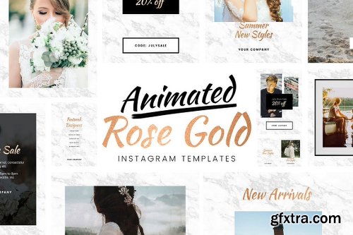 CreativeMarket Animated Gold Instagram Templates 1982947