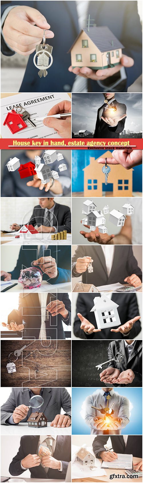 House key in hand, estate agency concept