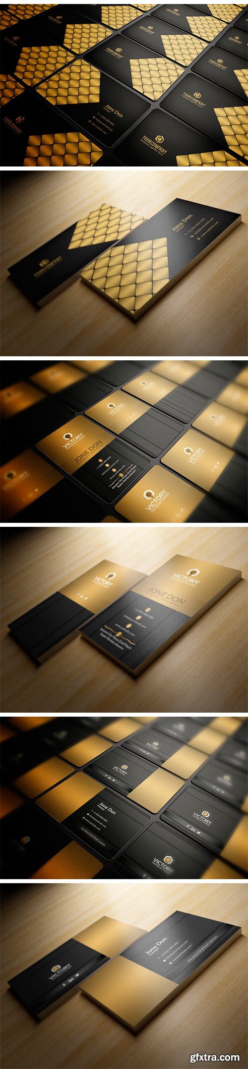 CM - 5 Gold Business Cards Bundle 1906724