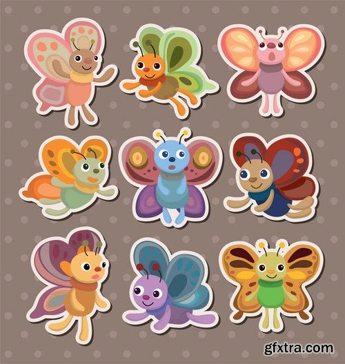 Cartoon icon web design element vector children 25 EPS