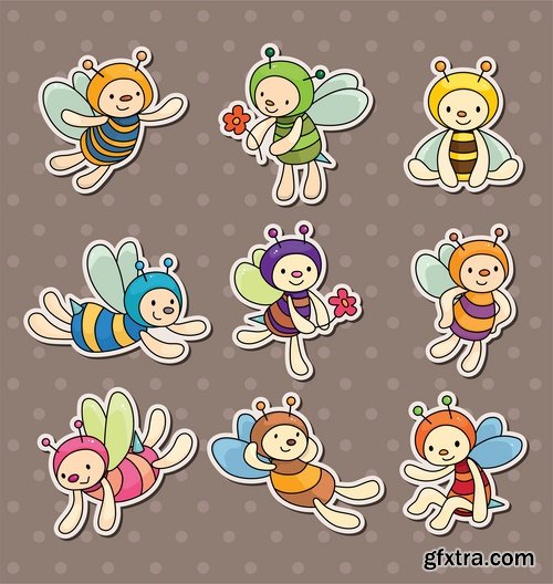 Cartoon icon web design element vector children 25 EPS