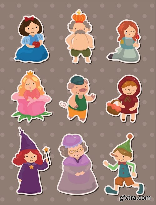 Cartoon icon web design element vector children 25 EPS