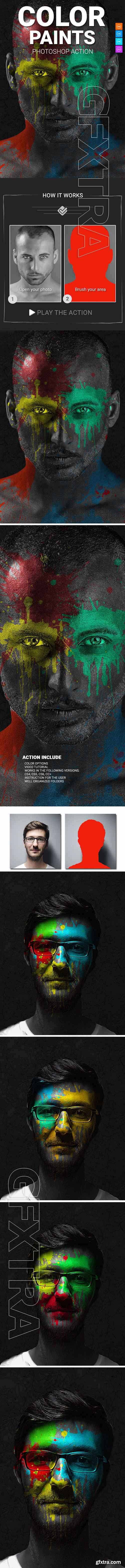 GraphicRiver - Color Paints Photoshop Action 20824966