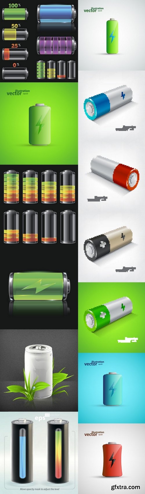 Battery Icon, Vector Illustration