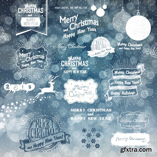 Vectors - White Christmas Labels 9