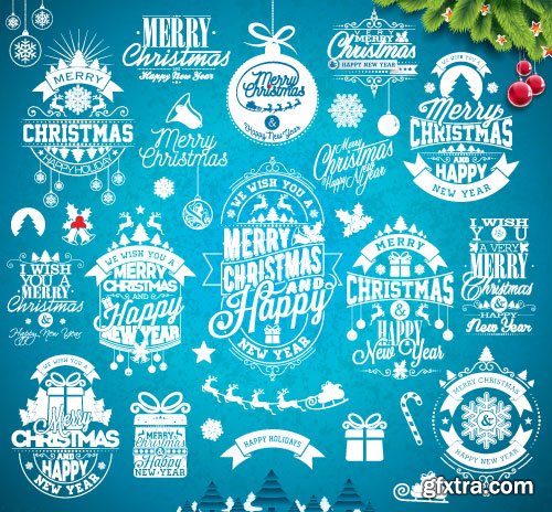 Vectors - White Christmas Labels 9