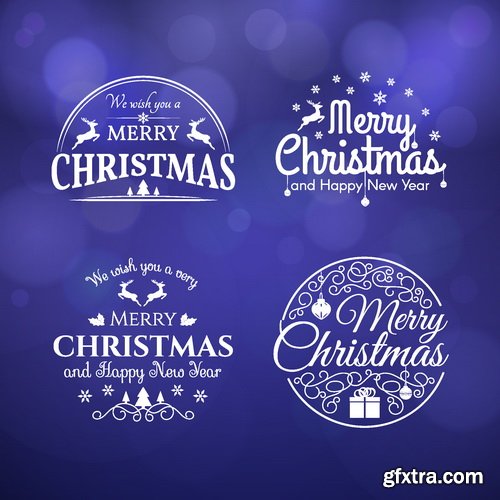 Vectors - White Christmas Labels 9