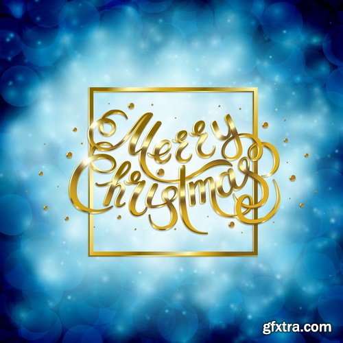 Vectors - Blue Christmas Backgrounds Set 17