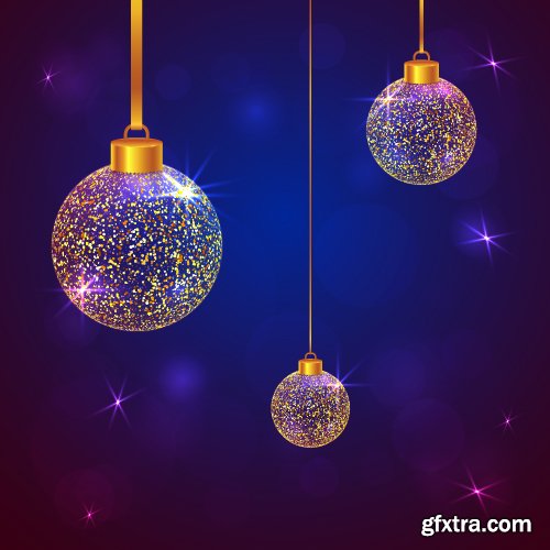 Vectors - Blue Christmas Backgrounds Set 17