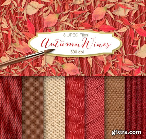 Fabric Background Textures - Autumn Wines