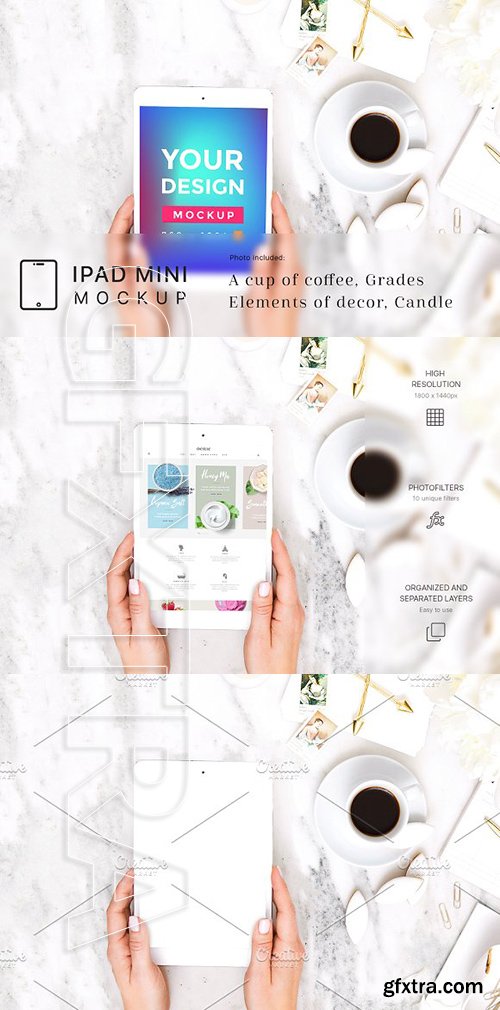 CreativeMarket - Neutral Minimalist iPad Mini Mockup 1985463