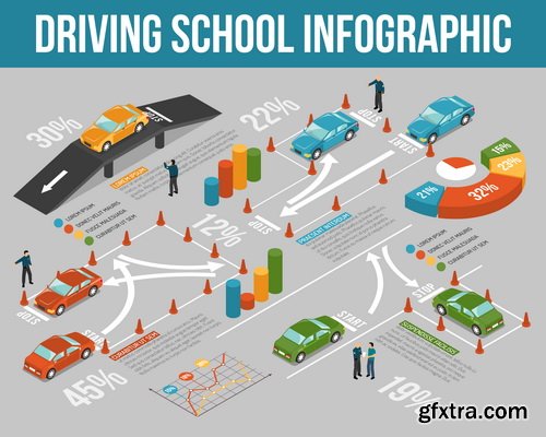 Vectors - Transportation Infographics 8