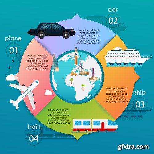 Vectors - Transportation Infographics 8